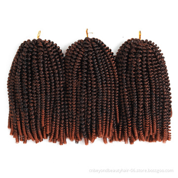 Beyond Beauty Fluffy Spring Twists Hair Black Brown Burgundy colored 12Inch Spring Twist Crochet Braids Synthetic Braiding Hair